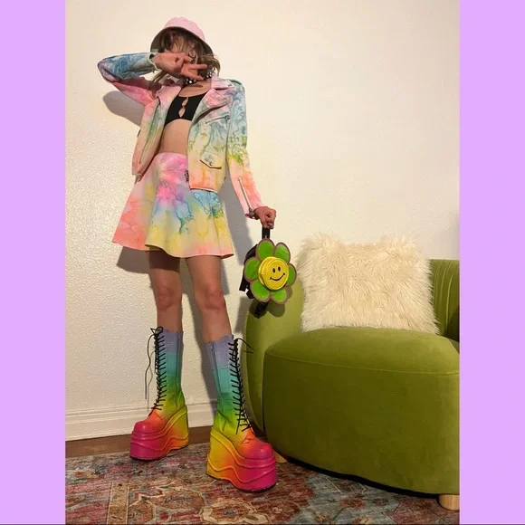 UNIF tie dye skirt - Picture 2 of 3